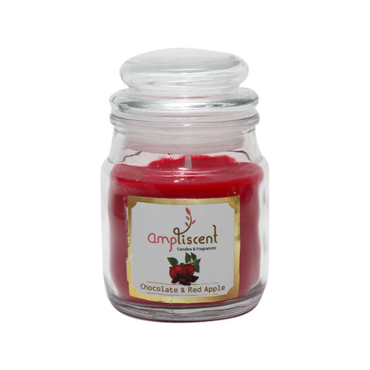 Ampliscent Small Tumbler Candles - Chocolate & Red Apple (Pack of 1)