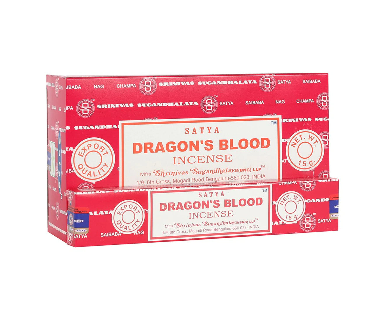 Satya (BANG) Dragons Blood Incense Stick 180g (15g x 12 packs)