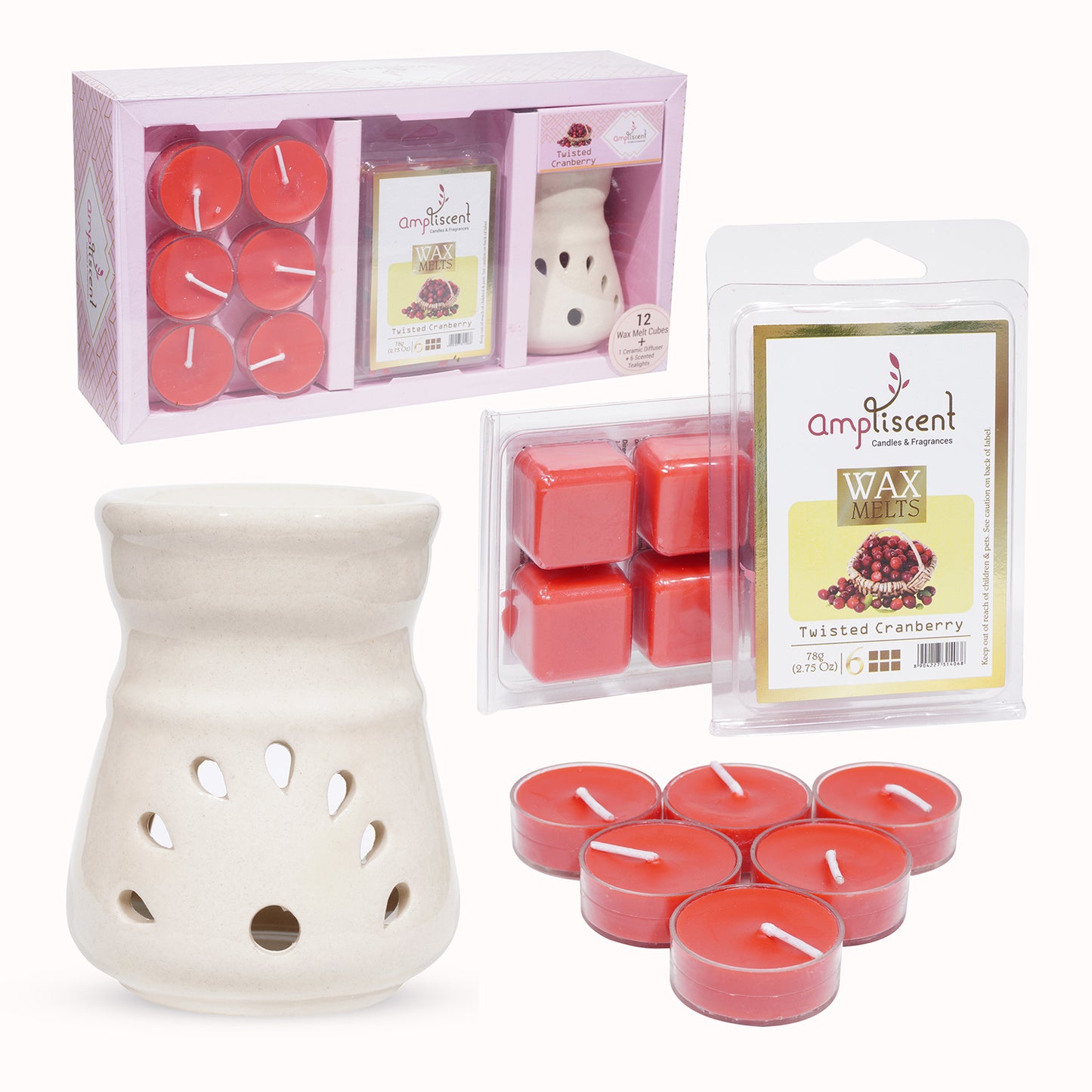 Ampliscent Wax Melt Gift Set - Twisted Cranberry