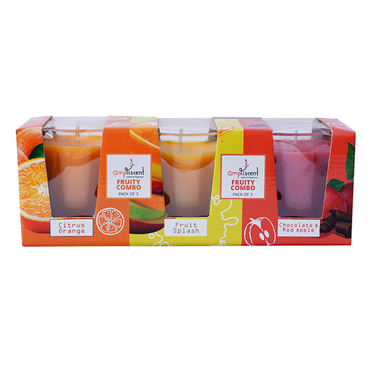 Ampliscent Votive Candles - Fruity Combo (Pack of 3)