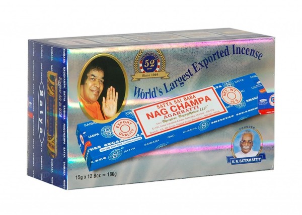 Satya (BANG) Nag Champa Incense Stick 180g (15g x 12 packs)