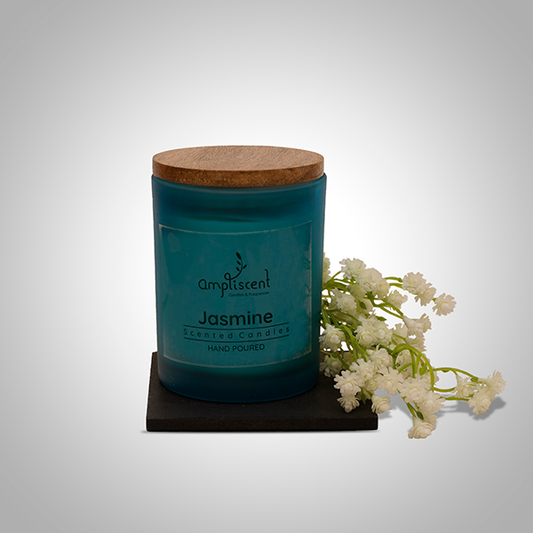 Ampliscent Exotic Candles - Jasmine Blue Frosted (Pack of 1)