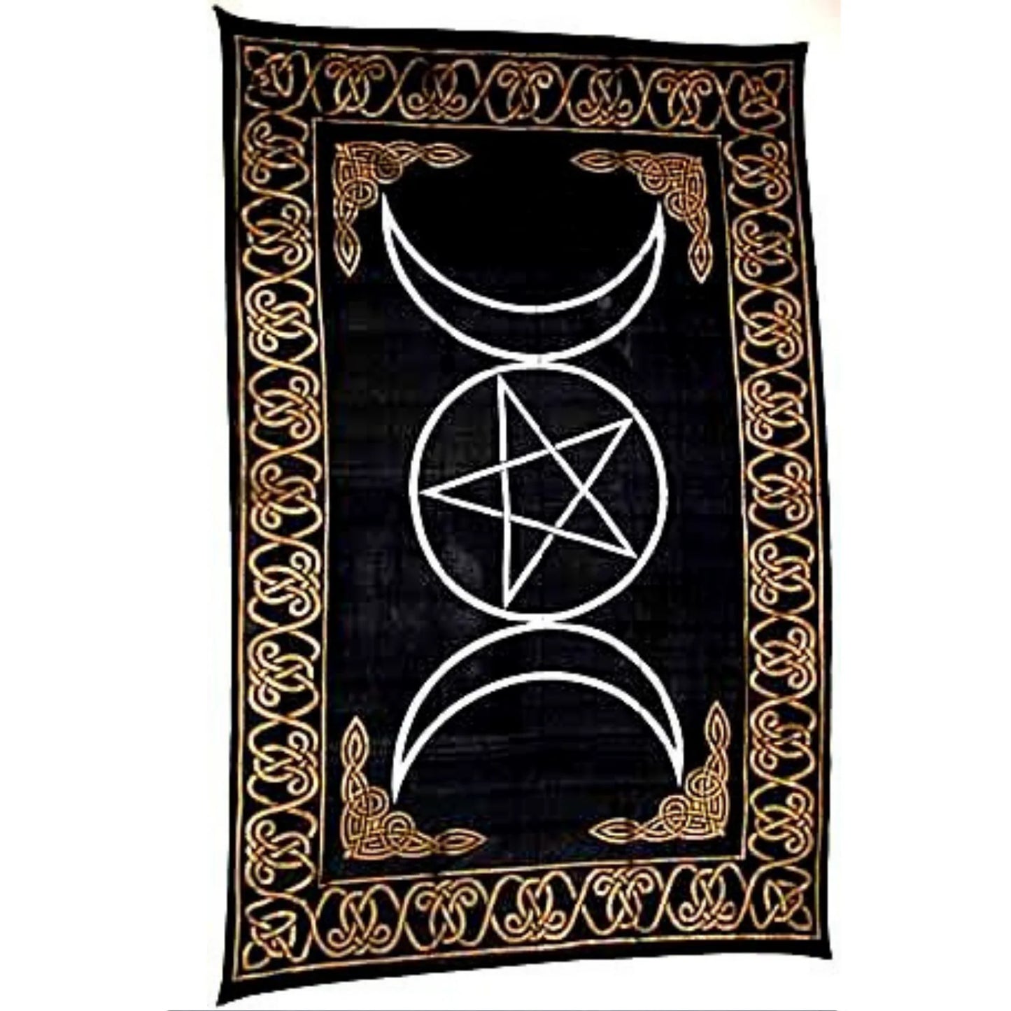 Cotton Altar Cloth Triple Moon Penta (140cm x 200cm)