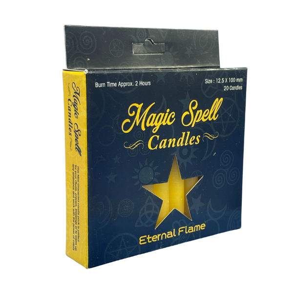 Eternal Flame - Magic Spell Candles 4" Yellow (Pack of 20)