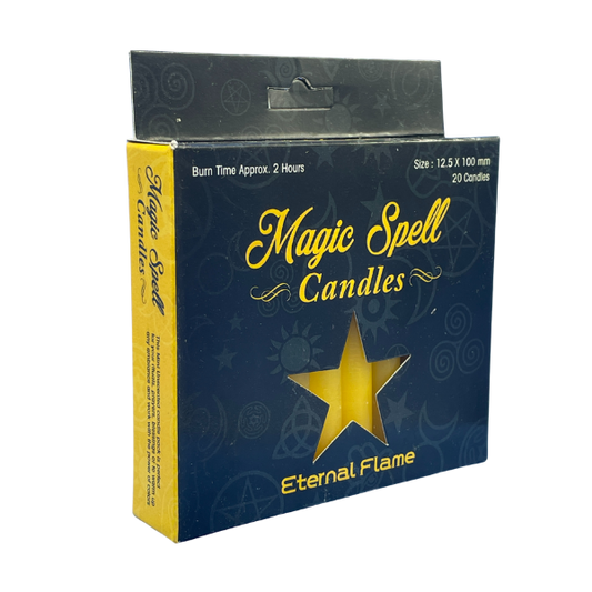 Eternal Flame - Magic Spell Candles 4" Yellow (Pack of 20)