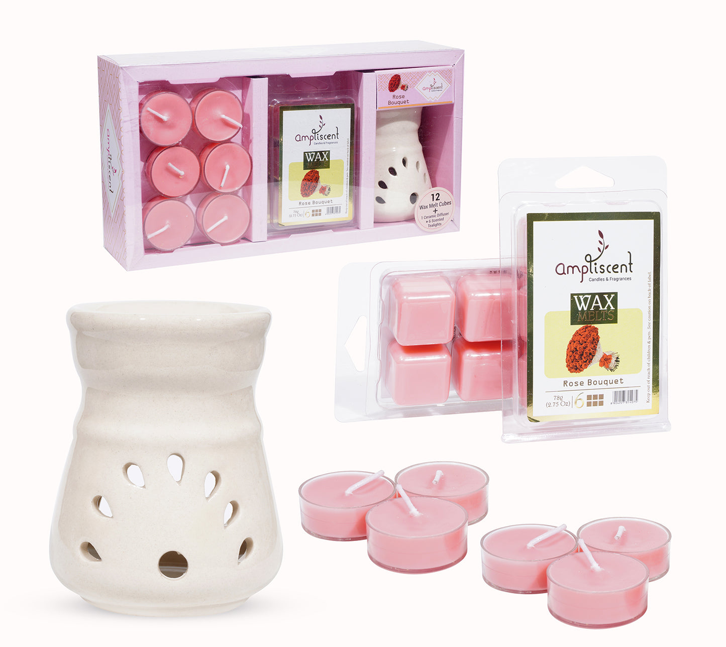 Ampliscent Wax Melt Gift Set - Rose Bouquet