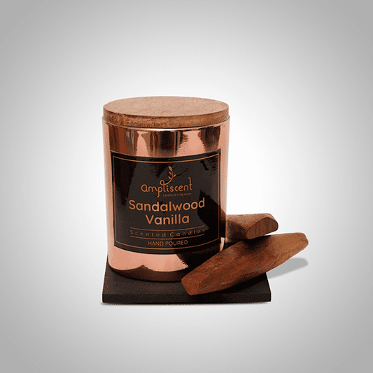 Ampliscent Exotic Candles - Sandalwood Vanilla Copper Finish (Pack of 1)