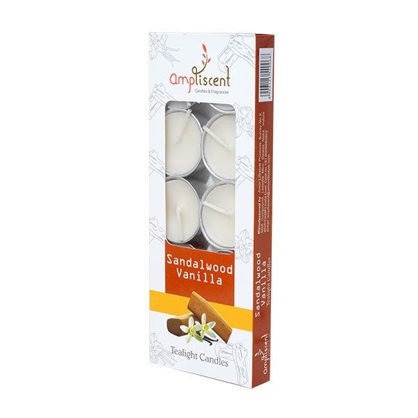 Ampliscent Tealight Candles - Sandalwood Vanilla (Pack of 3)