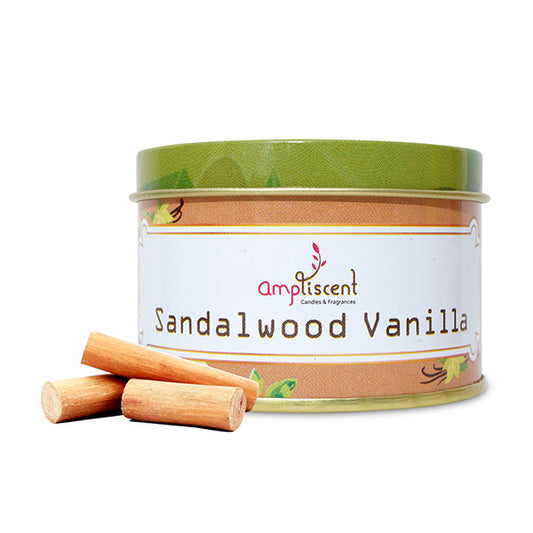 Ampliscent Tin Candles - Sandalwood Vanilla (Pack of 1)